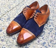 "Step into timeless elegance with our Handmade Men's Awesome Decent Stylish Blackish Cap Toe Lace-Up Shoes. Crafted from genuine leather suede, these shoes embody sophistication and style. The blackish hue adds a modern twist to the classic cap toe design, perfect for any occasion, from formal gatherings to casual outings. With meticulous attention to detail, these lace-up shoes offer both comfort and durability, ensuring you walk with confidence and flair. Elevate your footwear collection with these versatile and stylish essentials. #HandmadeShoes #CapToe #LaceUpShoes #GenuineLeather #Suede #MensFashion #FootwearEssentials #TimelessElegance #VersatileStyle" Cap Toe Shoes, Derby Dress, Brown Dress Shoes, Suede Leather Shoes, High Ankle Boots, Handmade Leather Shoes, Leather Oxford Shoes, Business Shoes, Loafers Shoes