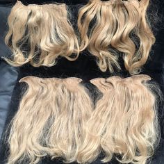 Real Human Hair! Blonde. Total 4 Extensions! 2 Extensions Are 10 1/4” Width X 11” Length 1 Extension= 7” Width X 13” Length 1 Extension= 10 1/2” Width X 13” Length All 4 Extensions Are Wavy, So Could Be Longer If Straightened! Hair Extensions Color, Hair Blonde, Real Human Hair, Human Hair Extensions, Wig Hairstyles, Hair Extensions, Human Hair, Womens Hairstyles, Wigs