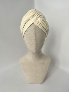 This light and cozy viscose Turban is available in solid Milk, Peach and Pistache colors. This women's head covering is a harmony of fashion and comfort. Hand made from natural viscose (viscose+ 2% elastane), this distinctive headwrap has a reliable elastic band that ensures a secure fit, preventing unexpected slips. This turban is unique because  it always creates an imitation of volume at the back of the head, regardless of the presence of hair.  Our turban does not require ties, pins or magnets, no additional effort: just put the turban on and enjoy! - natural, hypoallergenic and breathable material - soft and stretchy - the most comfortable fit - original cut making the back of the head looking always voluminous  - allowing enough space for your hair without feeling too tight - ideal f Turban For Women, Back Of The Head, Stylish Hair, Head Covering, Hair Accessories Headbands, Head Wraps, Elastic Band, Hair Wrap, Comfort Fit