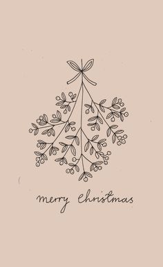 Mistletoe illustration christmas drawing by Ryn Frank www.rynfrank.co.uk Ryn Frank Christmas, What To Draw For Christmas, Miseltoe Drawings, Line Drawing Christmas Card, Mistletoe Drawing Simple, Mistletoe Christmas Card, Christmas Illustration Card, Christmas Drawing Card, Christmas Minimalist Illustration