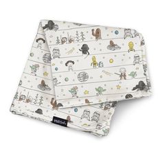 two baby blankets with star wars characters on them