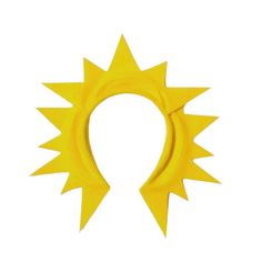 a yellow headband with spikes on the side and one in the shape of a sun