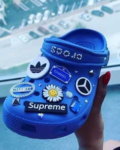 100 Perfect Royal Blue Crocs Ideas in 2023 Jibits Crocs, Croc Jibbitz Ideas, Designer Crocs, Cool Crocs, Crocs With Charms, Custom Shoes Diy