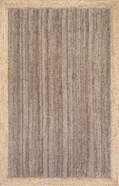 an area rug with brown and beige stripes