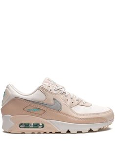 blush pink/blush beige leather panelled design signature Swoosh logo detail logo patch at the tongue branded heel counter front lace-up fastening signature Air Max sole These styles are supplied by a premium sneaker marketplace. Stocking only the most sought-after footwear, they source and curate some of the most hard to find sneakers from around the world. Tenis Air Max 90, Nike T, Swoosh Logo, Pink Blush, Nike Air Max 90, Shoe Game, Curator Style, Womens Shoes Sneakers, Patch Logo