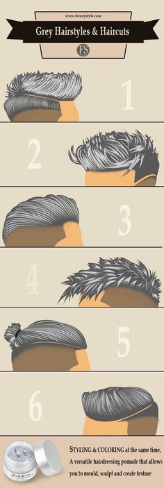 Fesyen Rambut Lelaki, Pomade Style, Corak Bunga, Gray Hair Cuts