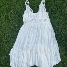 New With Tags Mini White Dress. Would Be Super Cute As A Summer Dress Or Swimsuit Cover Up. Women’s Size Small Cream Formal Dresses, White Lace Summer Dress, Mini White Dress, Shoulder Pad Dress, Floral Spaghetti Strap Dress, Summer Flower Dress, Tulle Mini Dress, Blue Bodycon Dress, V Neck Cocktail Dress