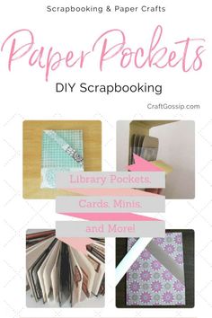 paper pockets are great for scrapbooking and crafts