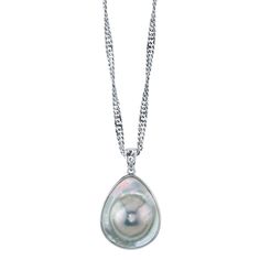 This gorgeous Mabe White Akoya Mother Of Pearl  is mounted on the highest quality 27" Sterling Silver Chain.

Our pearl pendants are all made on site, and our experienced staff of GIA certified specialists pay careful attention to all details in order to create a truly beautiful pearl pendant. The pearl pendant comes in a beautiful jewelry gift box. Please view the options below to customize your pendant. Luxury Silver Teardrop Pearl Necklace, Pearl Trend, Single Pearl Necklace, Pearl Engagement Ring, Mother Of Pearl Jewelry, Pearl Jewelry Wedding, Mabe Pearl, Pearl Hoop Earrings, Pearl Set