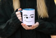 This double-sided Roblox Man Face Mug is perfect for gamers and Roblox fans. This Roblox inspired facial expression mug adds a fun and playful vibe to your morning coffee routine or afternoon tea break. Great for gifting on birthdays, holidays, or just to treat yourself. Product features - 11oz and 15oz sizes available - Safe for microwave and dishwasher - Vibrant colors with eye-catching contrast - Ceramic material with glossy finish - Suitable for lead and BPA-free Care instructions - Clean in dishwasher or wash by hand with warm water and dish soap Roblox Man Face, Gift Video, Man Face, Face Mug, Tea Break, Mug Unique, Facial Expression, Coffee Routine, Gamer Gifts