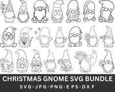 christmas gnomes svg bundle