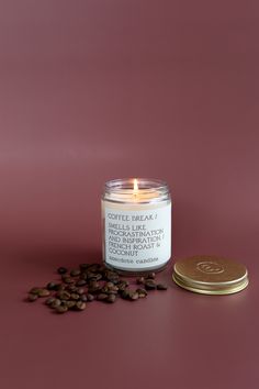 Rich, complex, and just a little sweet, this candle includes notes of french roast, coconut, shea, vanilla, sugar cane, and candied praline — light to bring your local coffee shop into your space. Each one is made with coconut-soy wax, cotton core wicks, and phthalate-free fragrance oils.   7.8 oz. 40-50 hour burn time Cotton Core, Apothecary Candles, French Roast, Local Coffee, Local Coffee Shop, Relaxation Gifts, Glass Jar Candles, Sugar Cane, Vanilla Sugar