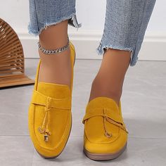 Category:Loafers,Slip-Ons; Upper Materials:Faux Suede; Season:Spring,Summer,Fall; Heel Type:Flat Heel; Gender:Women's; Toe Shape:Round Toe; Style:Casual,Comfort,Minimalism; Heel Height(inch):<1; Outsole Materials:Rubber; Occasion:Daily,Work,Walking; Closure Type:Loafer; Pattern:Solid Color; Listing Date:06/27/2023; Production mode:External procurement; 2024 Trends:Comfort Shoes,Plus Size; Foot Length:; Foot Width:; SizeChart1_ID:2:184043; Size chart date source:Provided by Supplier. Affordable Summer Flat Heel Loafers, Cheap Casual Loafers With Flat Heel, Cheap Elegant Summer Loafers, Cheap Casual Summer Loafers, Comfortable Women's Shoes, Women's Slip Ons, Comfortable Loafers, Shoes For Me, Look Classy