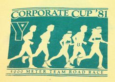 a t - shirt with the words corporate cup'81 printed in white and green