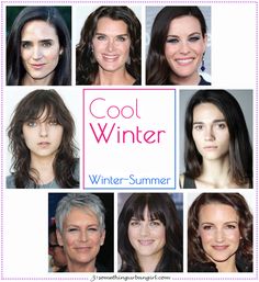 Cool Winter, Winter-Summer seasonal color celebrities by 30somethingurbangirl.com Light Olive Skin, Soft Autumn Color Palette, Cute Hair Colors, Winter Color Palette, Pinterest Design