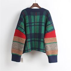 Brand Name: HsaStyle: CasualMaterial Composition: Cotton polyester spandexDecoration: ButtonPattern Type: PlaidClothing Length: RegularCollar: V-NeckOrigin: CN(Origin)Season: WinterSleeve Length(cm): FullSleeve Style: RegularMaterial: PolyesterThickness: Thick （Winter)Closure Type: Single BreastedPercentage of Material: 91%-95%Gender: WOMENYarn Thickness: Regular yarnPattern: Loose-fittingModel Number: sls8581Age: Ages 18-35 Years Oldseason: spring,autumn,winterSleeve: long sleevestyle1: women a Winter Multicolor Sweater With Ribbed Cuffs, Multicolor Winter Sweater With Ribbed Cuffs, Green Crew Neck Winter Cardigan, Green Crew Neck Cardigan For Winter, Multicolor Crew Neck Winter Outerwear, Plaid Long Sleeve Winter Sweater, Green Winter Cardigan, Winter Patchwork Crew Neck Outerwear, Patchwork Crew Neck Winter Cardigan