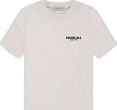 a white t - shirt with the words essentials printed on it