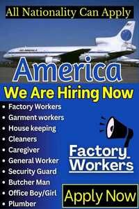 an advertisement for factory workers in the united states, with information about their jobs and how they work