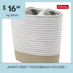 a white toothbrush holder is on sale for $ 16