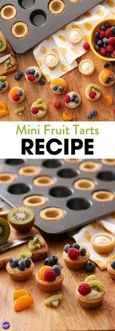 mini fruit tarts are ready to be made into cupcakes and muffin tins