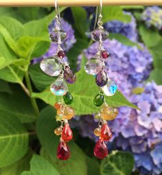 Anniversary Dangle Earrings, limited quantity Diy Gemstone Earrings, Color Quartz, Toggle Necklace, Rainbow Earrings, Garnet Earrings, Colorful Jewelry, Amethyst Quartz, Pink Amethyst, Amethyst Earrings