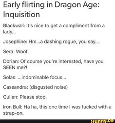 an image of a text description for the dragon age inquisition page on twitter