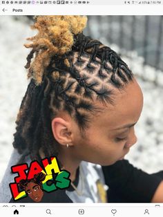 Loc Updo Half Up Half Down, Short Locs Mohawk Styles, Shortlocstyles For Women, Dreadlock Retwist Styles, Dreadlock Hairstyles Black Women Short, Short Dreadlock Styles For Women Black Locs, Half Up Half Down Loc Styles Locks, Starter Loc Hairstyles For Women, Short Locs Updo Styles