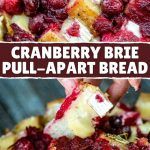 Cranberry Pull Apart Bread, Cranberry Brie Pull Apart Bread, Brie Pull Apart Bread, Cranberry And Brie, Melted Brie, Bread Pull Apart Recipes, Cranberry Brie, Festive Appetizers, Frozen Cranberries