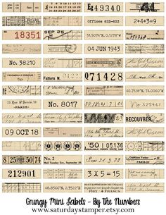 many different types of numbers are shown in this image, and each is numbered with the same