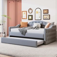 a living room scene with focus on the daybed