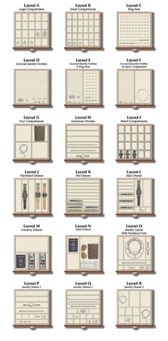 a bunch of different types of cards with numbers and symbols on them, all in various sizes