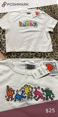 KEITH HARING SHIRT Keith Harrington, Keith Haring Clothing, Keith Haring Shirt, Pretty Clothing, Shirt Design Inspiration, Clothing Ideas, Cotton On