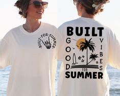 Summer Tshirt Designs, Tshirt Branding, Space Tshirt, Summer Tshirt, Make Cards, Summer Svg, Beach Boys, Summer Png, Shorts Outfits