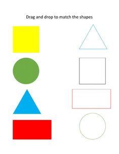 the shape and color of shapes worksheet for children to learn how to draw