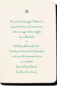 a wedding card with the words mr and mrs george fields jr