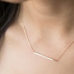 "This personalized mother necklace is made of solid 14k gold bar 30mm long. It has a thickness of 1mm and very sturdy necklace. Each diamond to represent one of your children. This beautiful personalized necklace is a stylish handmade gift for yourself, your Mom, your special someone, as Birthday gift, Anniversary gift. Please contact us to add engraving/ additional diamonds. Made of 100% recycled solid 14k yellow gold Bar size is 30mm long One piece of 2mm, g color si clarity white diamond Chai Minimalist Rose Gold Bar Necklace For Anniversary, Minimalist 14k Gold Bar Necklace For Everyday, Minimalist Bar Necklace With Delicate Chain, Minimalist 14k Gold Bar Necklace With Rectangular Pendant, 14k Gold Rectangular Pendant Bar Necklace, Minimalist Delicate Chain Bar Necklace For Anniversary, Minimalist Bar Necklace With Delicate Chain For Anniversary, Modern Bar Necklace With Delicate Chain As Gift, Modern Bar Necklace With Delicate Chain For Gift