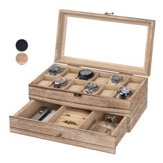 PRICES MAY VARY. [Solid wood] Watch box organizer is expertly crafted from high-quality, pure solid wood with a unique and natural pattern. Known for their durability and timeless appeal, wood product is a classic match for rustic style and make this watch box a beautiful and long-lasting investment [Fine Lining] Exper City watch display case with a transparent glass top that provides a clear and unobstructed view of your watch collection. Adorned with solid hardware and delicate Fine Lining, so Wood Watch Box, Wooden Watch Box, Watch Display Case, Mens Watch Box, Watch Storage, Birthday Special, Watch Display, Wood Product, Box Organizer