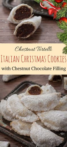 italian christmas cookies with chestnut filling