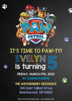 the paw patrol birthday party is going on