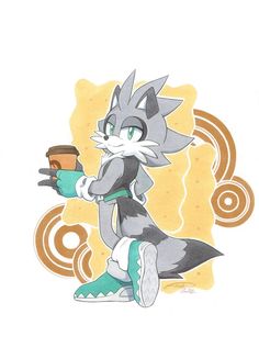 an image of a cartoon character holding a cup