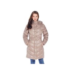 Stay cozy and warm all winter long wearing this women's Weathercast heavyweight puffer coat.Click on this WOMEN'S GUIDE to find the perfect fit and more! Stay cozy and warm all winter long wearing this women's Weathercast heavyweight puffer coat. Click on this WOMEN'S GUIDE to find the perfect fit and more! FEATURES Woven, water-resistant quilted exterior 2 side zippered pockets Removable hood Standup collar Snap & zipper front Long sleeves with elastic cuffs Fully linedFIT & SIZING 36-in. lengt Quilted Parka For Outdoor, Puffer Coat With Hood, Quilted Parka, Hooded Parka, Detachable Hood, Stay Cozy, Puffer Coat, Outerwear Women, Above The Knee