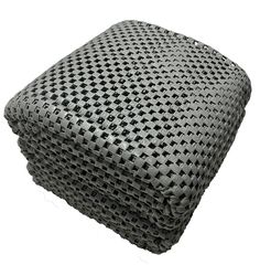 a black and white photo of a blanket on top of each other with squares in the middle