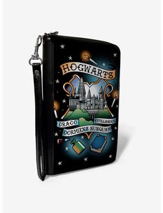 Harry Potter Hogwarts Motto Tattoo Zip Around Wallet Motto Tattoo, Harry Potter Wallet, Harry Potter Bag, Harry Potter Merchandise, Bag Pins, Harry Potter Gifts, Harry Potter 2, Harry Potter Birthday, Hand Painted Shoes