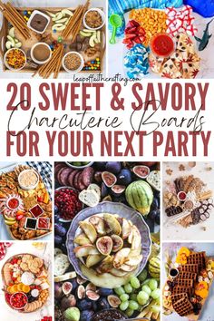 20 sweet and savory hannerie boards for your next party with text overlay