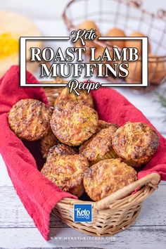 keto roast lamb muffins recipe in a basket