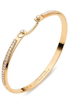 NOUVEL HERITAGE-Tuxedo Mood Bangle-YELLOW GOLD Luxury Gold Bracelet With Single Diamond, Luxury Diamond Bangle Bracelet With Single Diamond, Elegant Yellow Gold Cuff Bracelet With Diamond Accents, Luxury Single Diamond Bangle Bracelet, Elegant Single Diamond Bangle Bracelet, Timeless Single Diamond Bangle Bracelet, Elegant Yellow Gold Bangle With Pave Setting, Luxury Bangle With Single Diamond, Elegant Diamond Bangle With Pave Setting