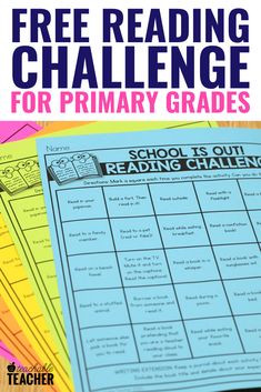 the free reading challenge for primary and middle school students