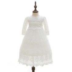 1 piece baptism dress. Colour: Off White. Waist 51 52 54 56 58(cm). Bust 51 53 55 57 59(cm). Size 3M 6M 12M 18M 24M. Elegant Embroidered Fitted Princess Dress, Fitted Embroidered Dress For First Communion, Embroidered Fitted Dress For First Communion, Embroidered Fitted Gown For Pageant, White Embroidered Dress For Baptism, Fitted Baptism Dress For Spring Pageant, Fitted Embroidered Lace Baptism Dress, White Embroidered Baptism Dress, White Long Sleeve Baptism Dress For Spring