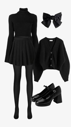 Hogwarts Outfits Aesthetic, Elegante Casual, Goth Outfits, Edgy Outfits, Mode Inspiration