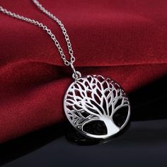 This Beautiful "Tree Of Life" Necklace Is Genuine 925 Sterling Silver Plated. I Also Have The Matching Earrings For Sale In A Separate Listing If You Want To Make A Set. They Chain Is 18" And The Pendant Charm Is 1.25" By 1". Make Me An Offer Today And This Lovely Necklace Can Be Shipped Out Within 24 Hours!!! Wing Rings, Tree Of Life Jewelry, Round Pendant Necklace, Wedding Accessories Jewelry, Tree Necklace, Tree Of Life Necklace, Girl Jewelry, Silver Jewelry Fashion, Tree Of Life Pendant